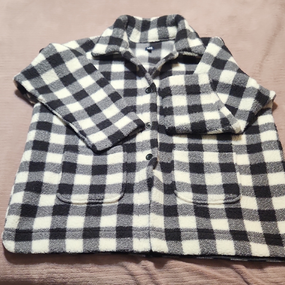 Lee Monochrome Plaid Fleece Jacket